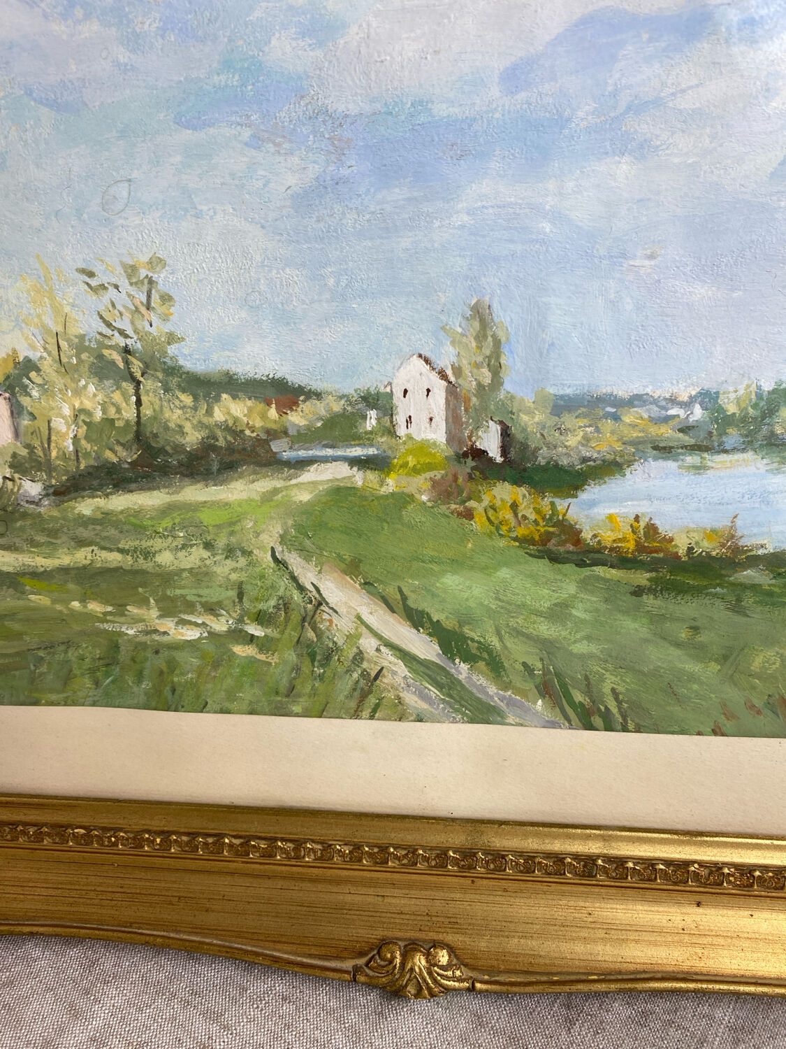 Painting, landscape, gouache by Jeanne Philippar-Quinet