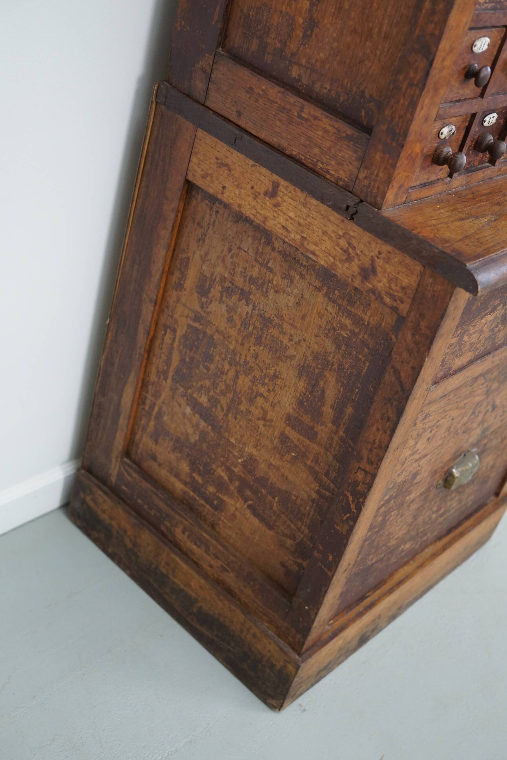 Jeweller's / Watchmaker's Cabinet in French Oak, Early 20th Century