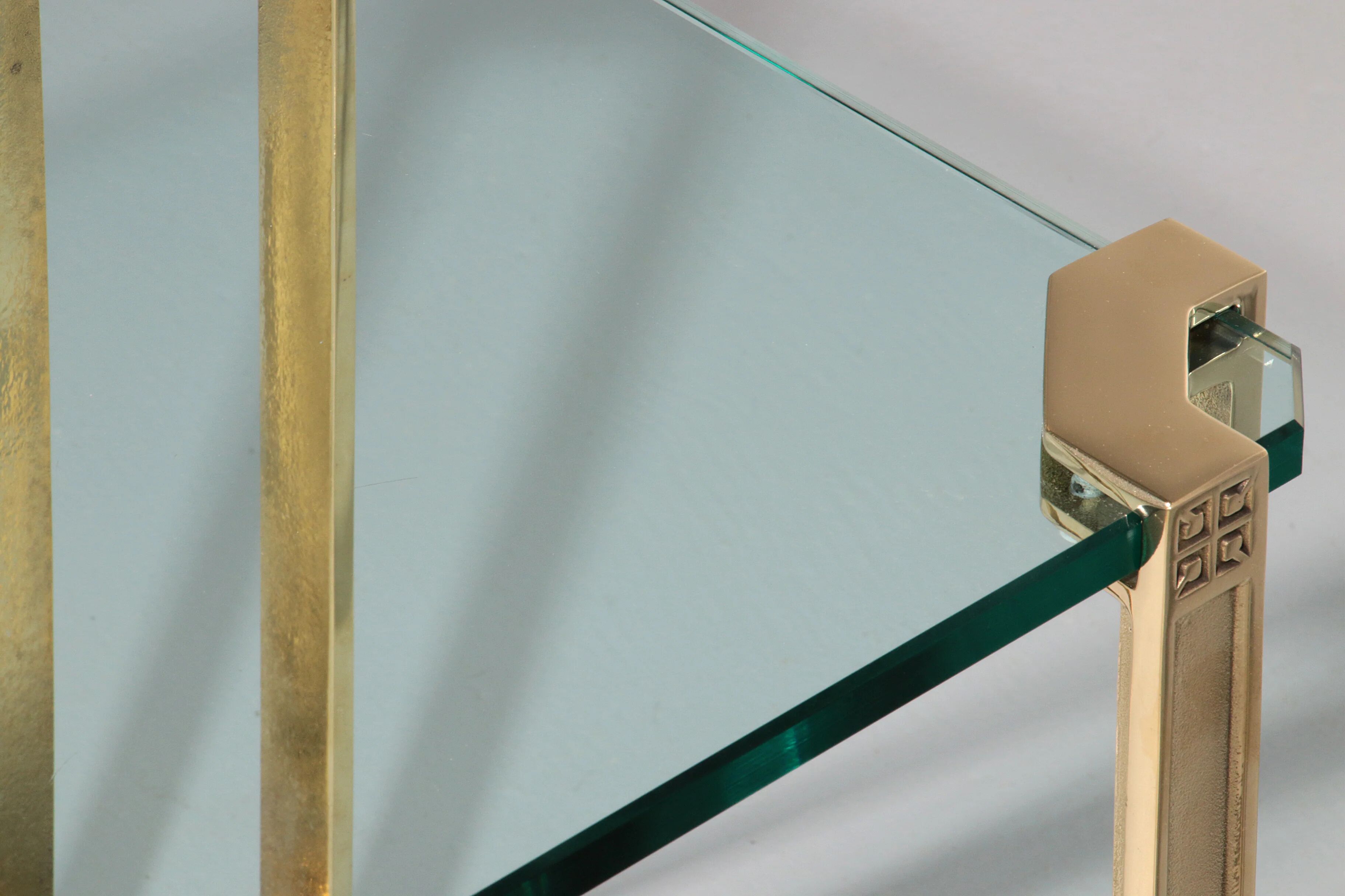 Peter Ghyczy high-gloss brass T24 side tables, 1970s (40x40x45)