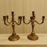 Set of 2 brass candlesticks