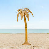 "Palm/coconut tree" floor lamp in rattan