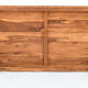 Coffee table in natural wood and wrought iron