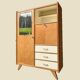 Secrétaire scriban armoire penderie vintage
