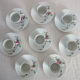 8 coffee cups model Eglantine, vintage Haviland Limoges