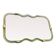 Contemporary Horizzontal Wave Mirror in Green and Gold "Torchon" Torciglion