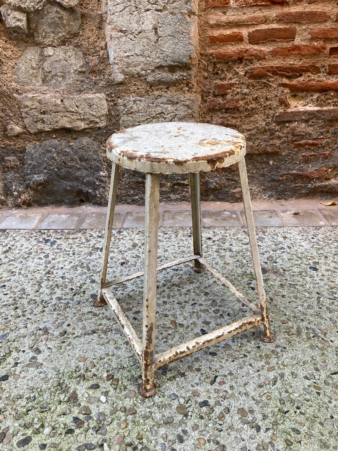 Industrial metal stool