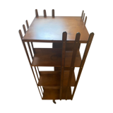 Swivel solid wood bookcase