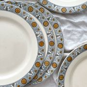 10 assiettes plates en terre de fer « Lamartine » Salins