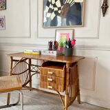 Vintage rattan desk