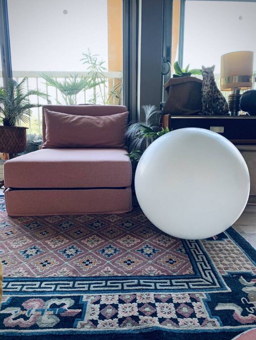 Large floor ball lamp