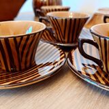 Sarreguemines Domino service, 1960s - 20 pieces