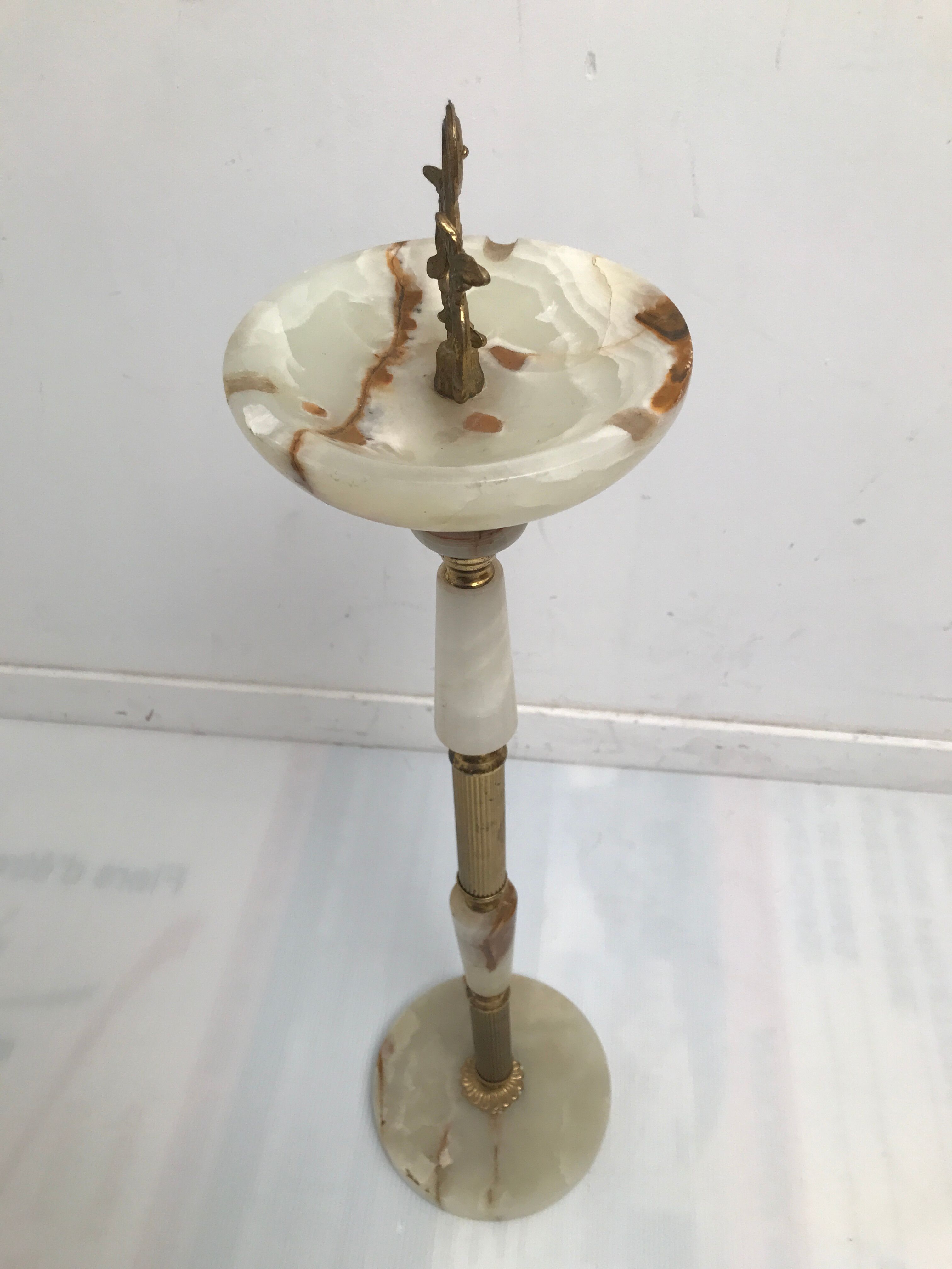 Marble and bronze ashtray