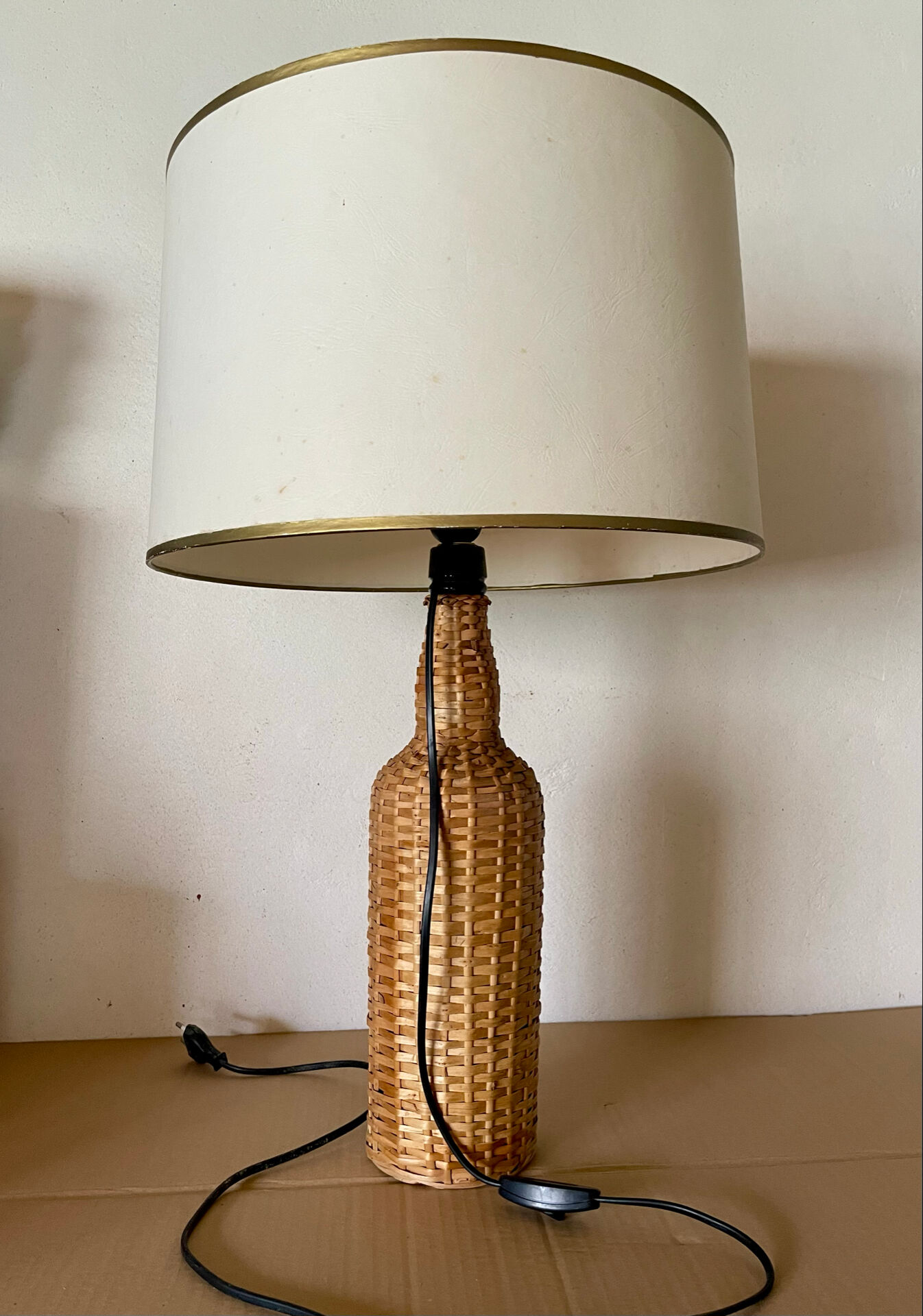 Vintage rattan lamp