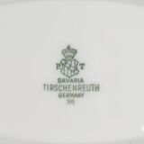 Large oval antique dish in gilded porcelain – Tirschenreuth, Bavaria –