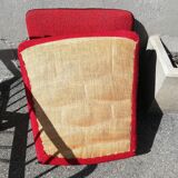 Armchair years 50 red fabric