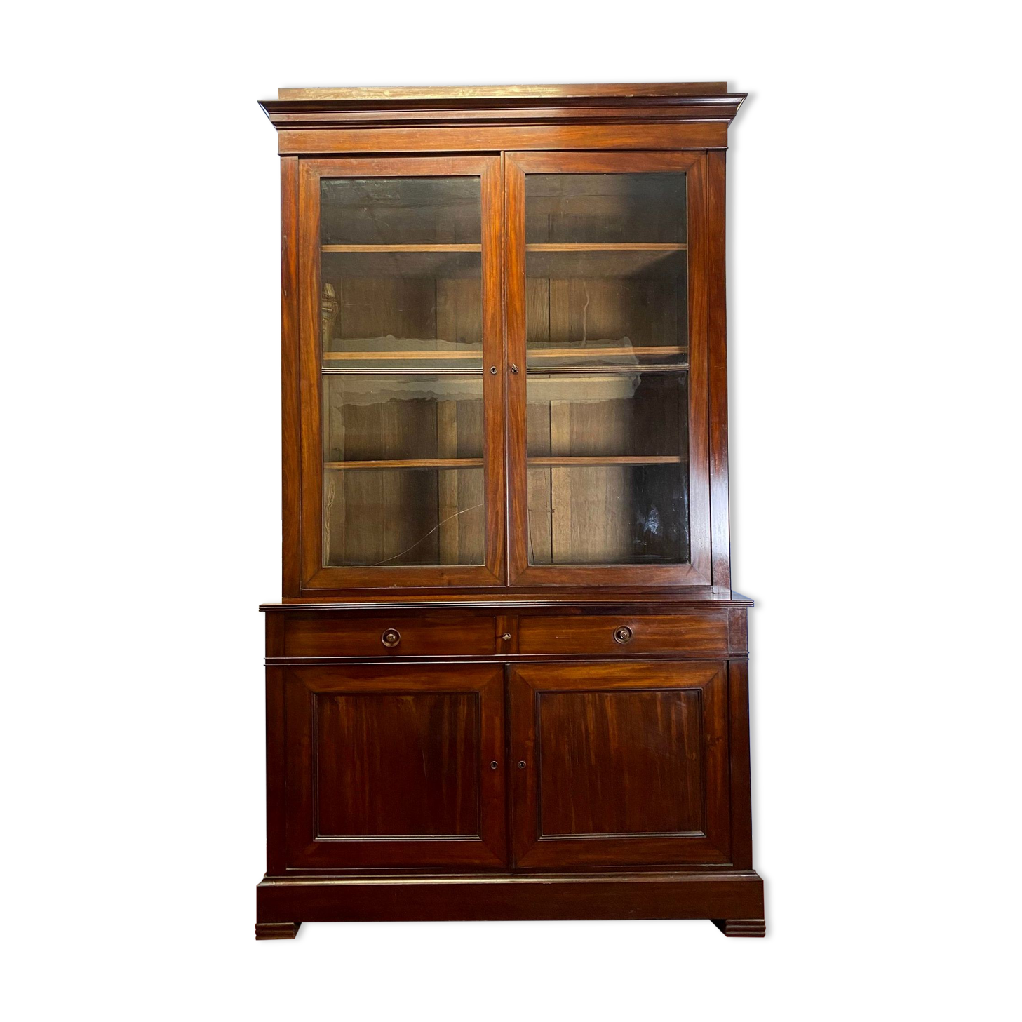 Louis Philippe period library in mahogany around 1830