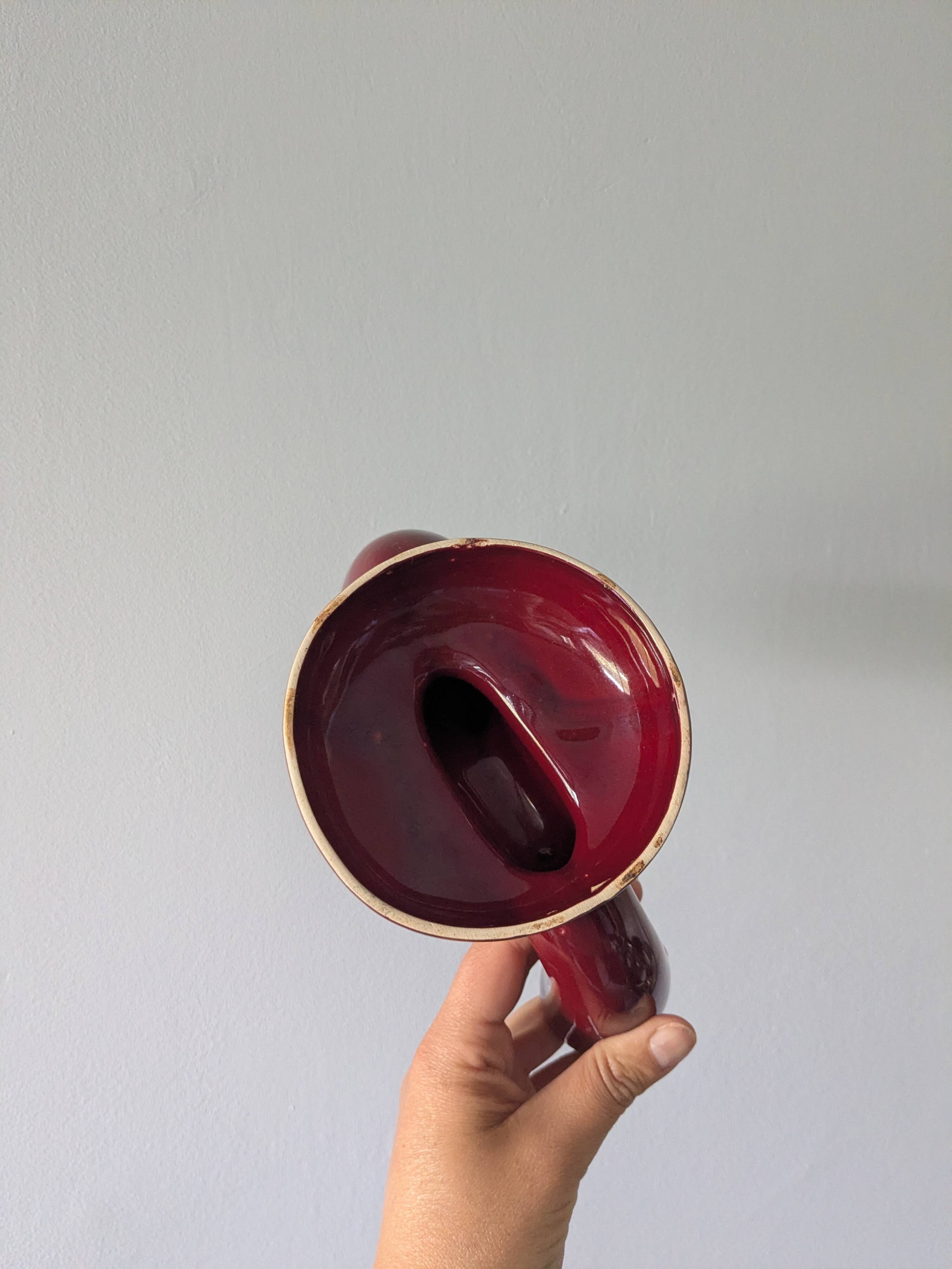 2 vintage Bordeaux ceramic candle holders