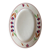 Plat ovale terre de fer Gien Jeannine