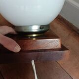 Bedside lamp, table lamp, white opaline globe