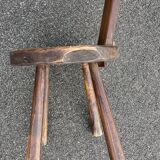 Pair of vintage Aranjou brutalist chairs in solid wood