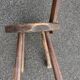 Pair of vintage Aranjou brutalist chairs in solid wood