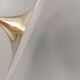 Golden semi hanging lamp, designed by bonderup & thorup Denmak 1974