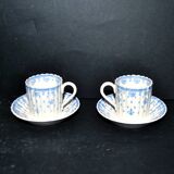 Copeland set of 2 english earthenware espresso cups wt copeland & sons - stoke on trent 1870
