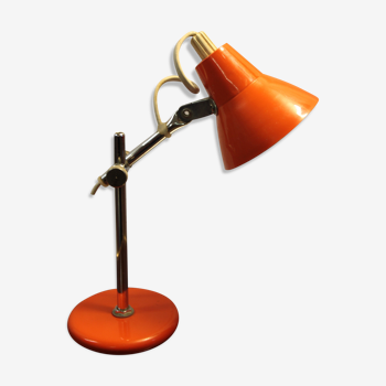 Lampe articulée vintage orange