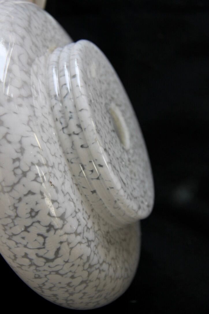 Lustre glass clichy white 50s