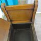 Rare entrance bench - Old chest bench - toy chest - oak color