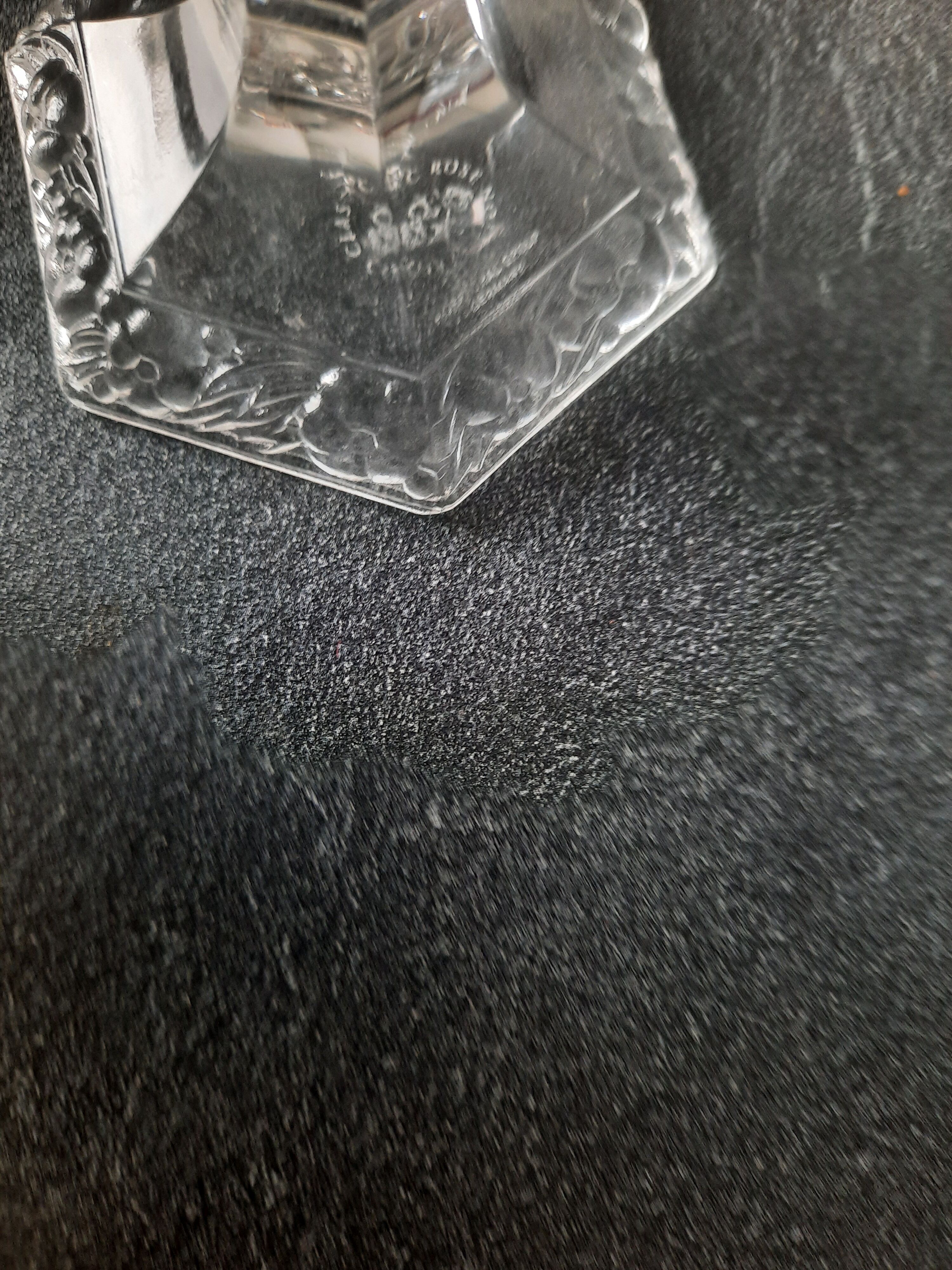 Pair of glass roshental candle holders
