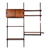Scandinavian modular wooden office shelf - Design Kai Kristiansen