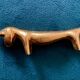 6 dog-shaped knife holders in fine gold-plated metal