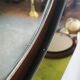 1970s Italian Space Age Smoked Glass and Circular Wall Mirror