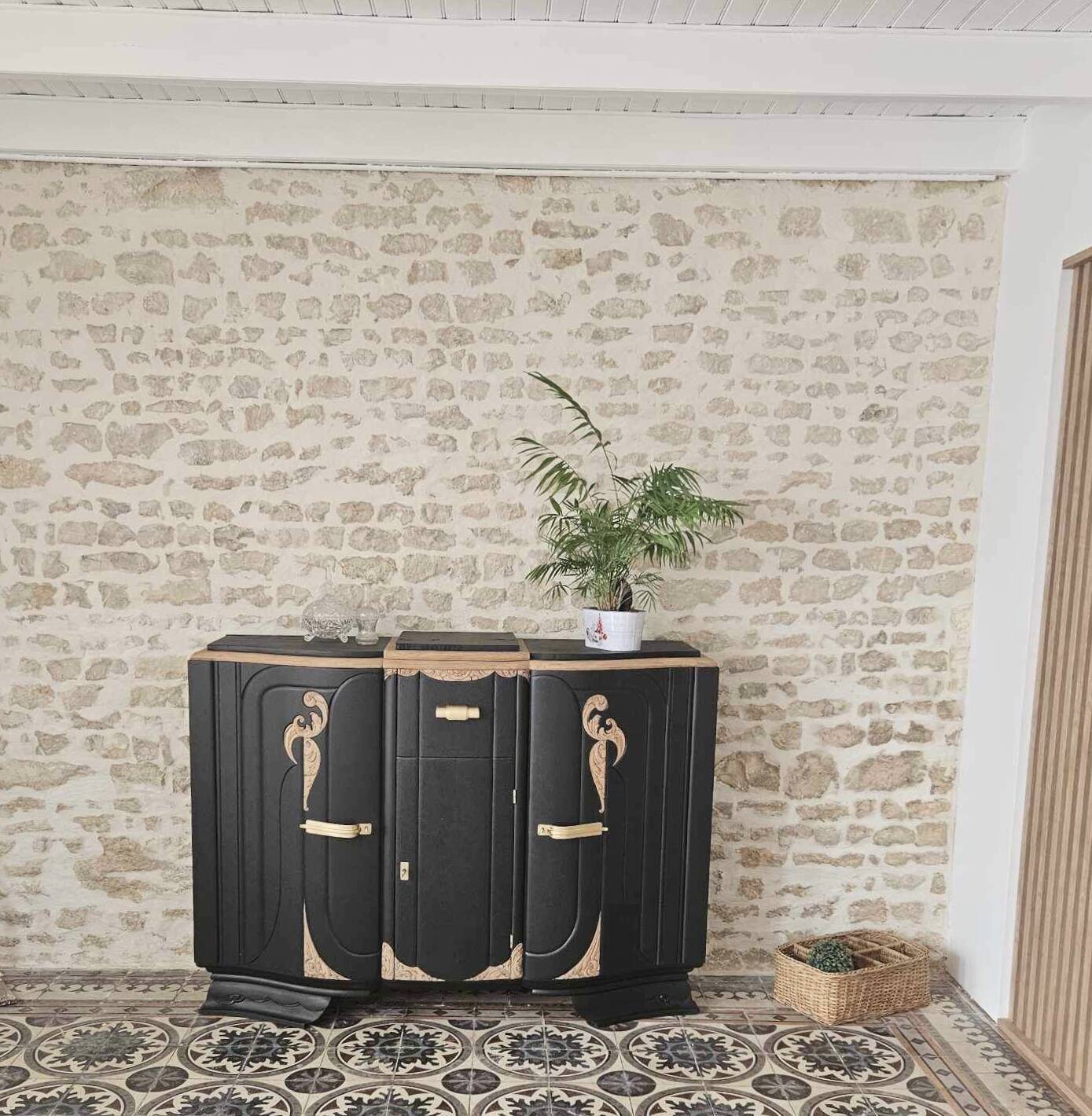 Black art deco sideboard