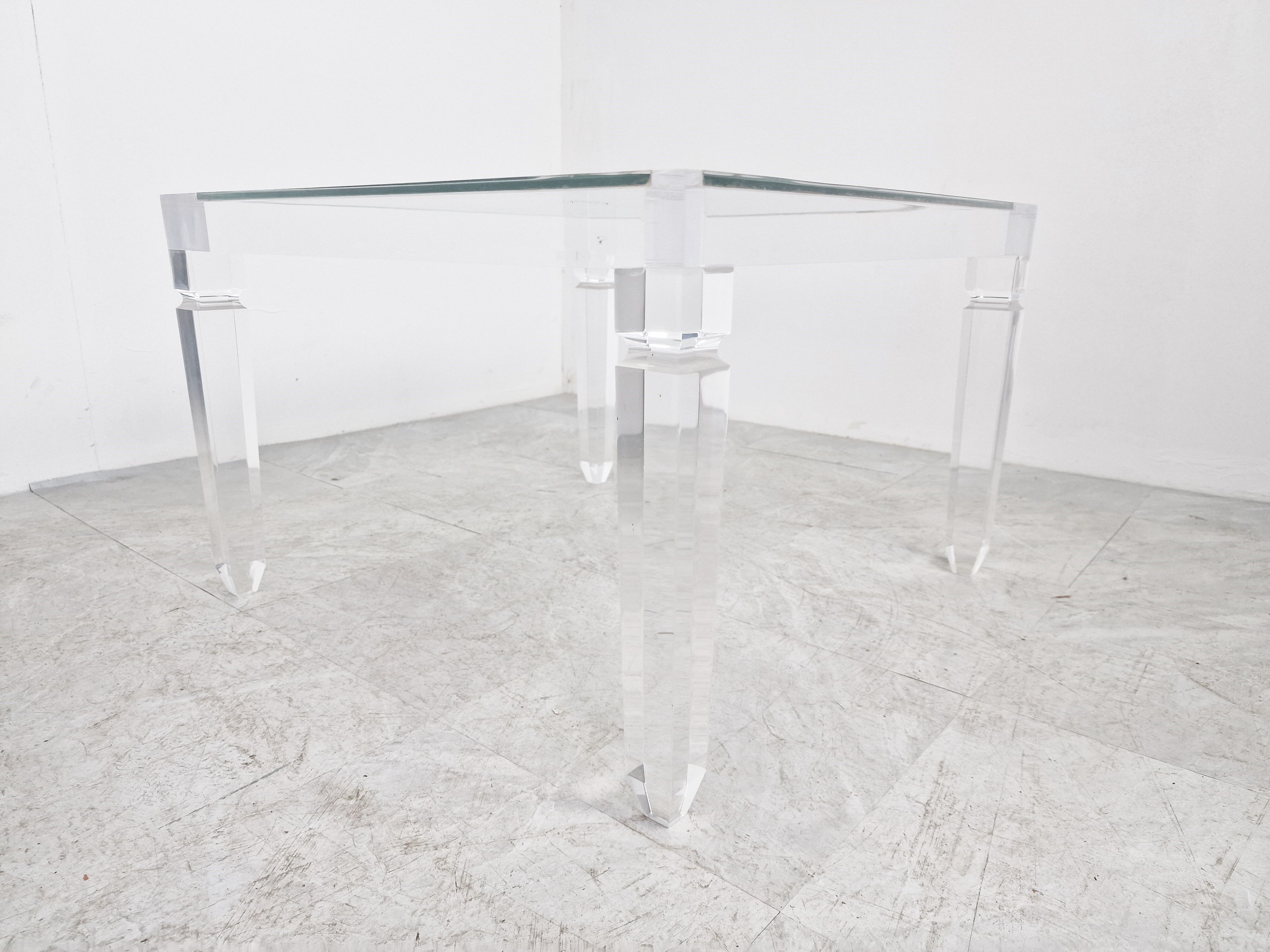 Vintage lucite coffee table, 1990s