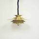 Lampe suspendue à pendentif en disques dorés Vitrika