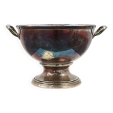Art deco Silverplated champagne cooler with Patinated Surface, France 1920s