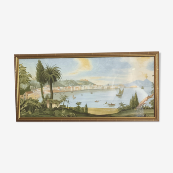 Gouache école Napolitaine 19ième