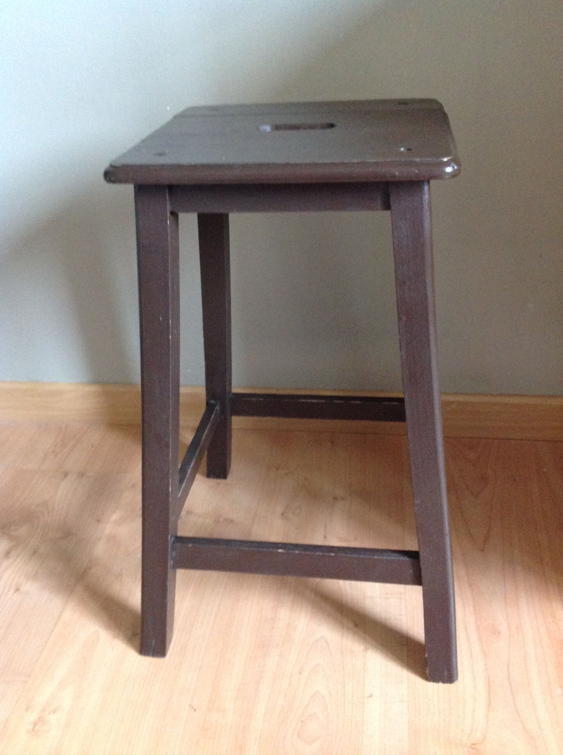 Wooden workshop stool, 60s-70s