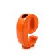 Space age orange ceramic solifleur vase, Marcel Radureau France 1970