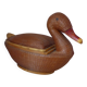 Vintage Chinese wicker duck – woven basket from the 1970s with a lid.