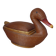 Vintage Chinese wicker duck – woven basket from the 1970s with a lid.