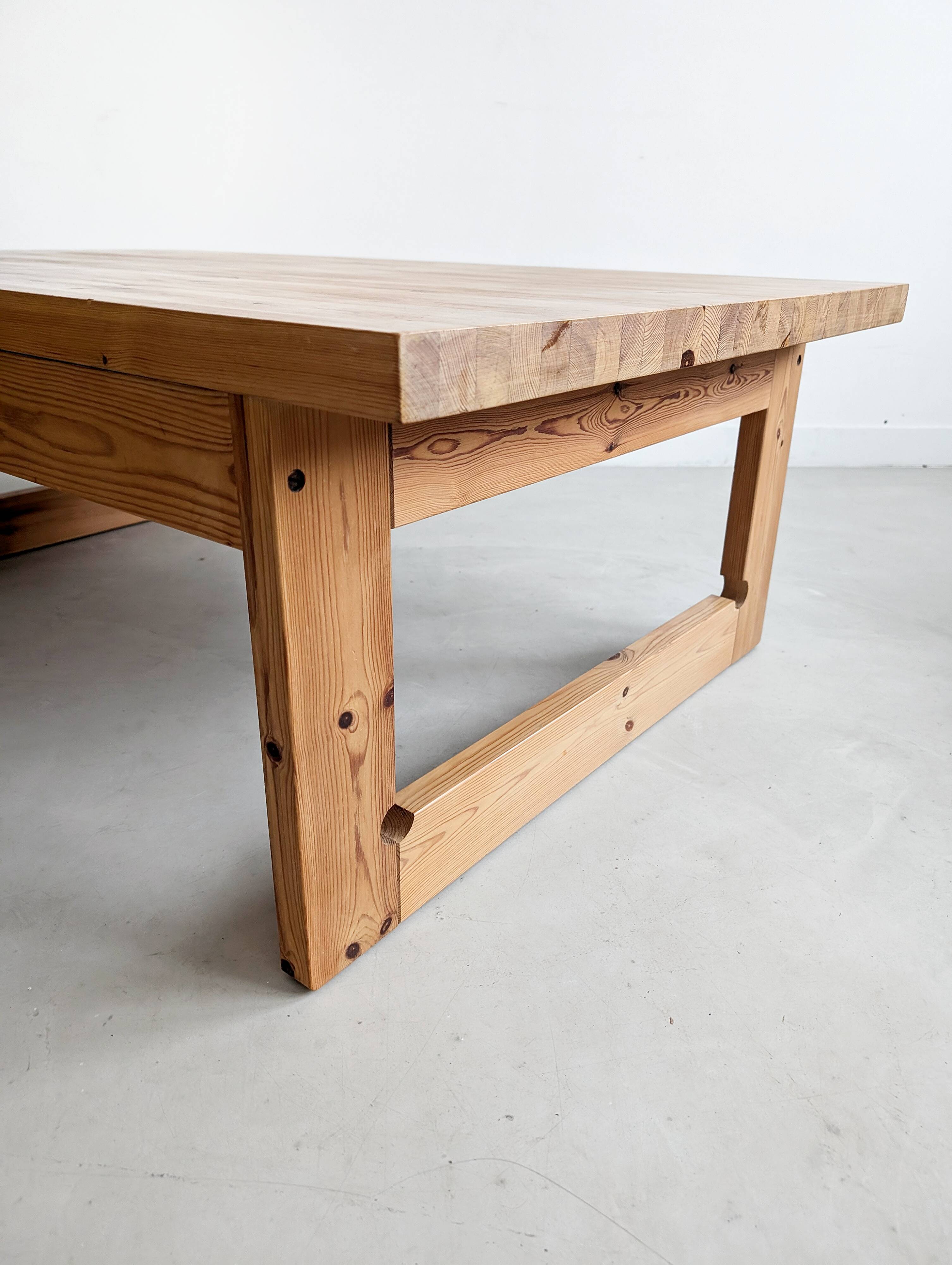 Scandinavian Pinewood Coffee Table 1970s