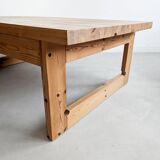 Table basse scandinave en pin, années 1970