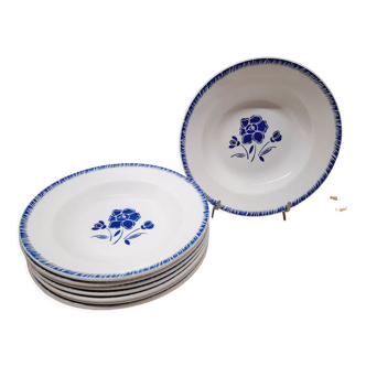 Set 8 assiettes creuses Badonviller