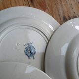 Set of 6 Terre de Fer plates, Acacia model