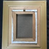 Framed canvas painting