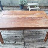 Old wooden table - (farm? Drapery?)