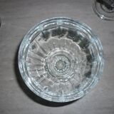 5 moulded glass standing cups for desserts